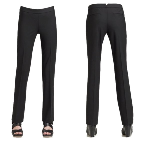 Womens Size 4 4x32 Theory Black Huela Stretch Wool Dress Pants - Picture 1 of 5